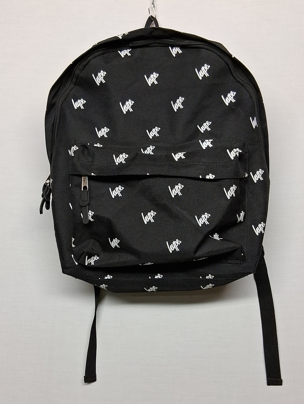 Hype Black Backpack with White Logo Print